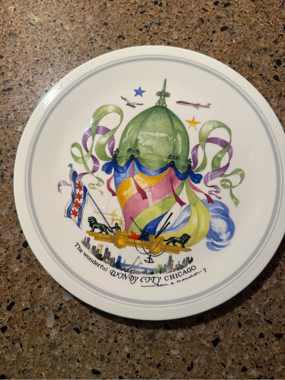 Villeroy & Boch White Porcelain Plate with 'Le Ballon' Backstamp